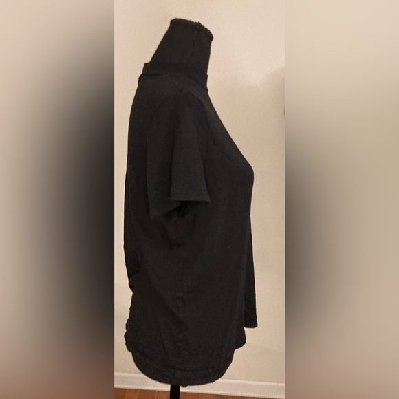 H&M- Black short sleeve turtleneck top Size M - Picture 3 of 6